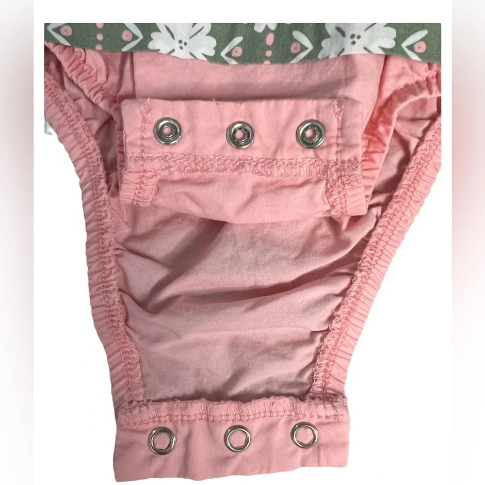Carter’s Just One You 6 Month Baby Girl Green, Pink, & White Floral Outfit